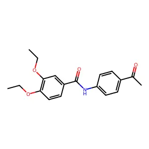 N-(4-acetylphenyl)-3,4-diethoxybenzamide structure