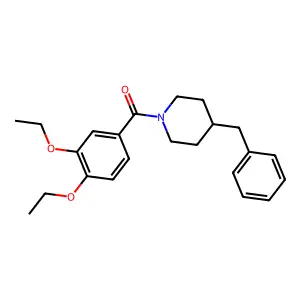 (4-Benzylpiperidin-1-yl)-(3,4-diethoxyphenyl)methanone structure