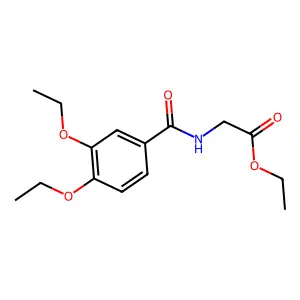 Ethyl 2-[(3,4-diethoxybenzoyl)amino]acetate structure