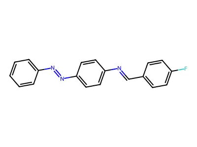 N-[(E)-(4-fluorophenyl)methylidene]-4-[(E)-phenyldiazenyl]aniline structure