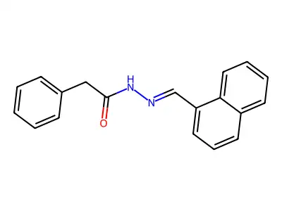 N-[(E)-naphthalen-1-ylmethylideneamino]-2-phenylacetamide structure
