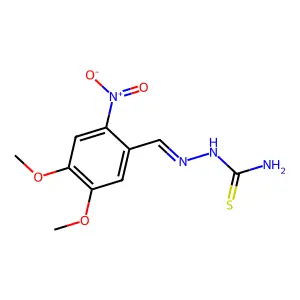 [(4,5-Dimethoxy-2-nitrophenyl)methylideneamino]thiourea structure