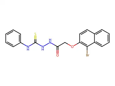 1-[[2-(1-Bromonaphthalen-2-yl)oxyacetyl]amino]-3-phenylthiourea structure