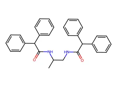 N-[2-[(2,2-diphenylacetyl)amino]propyl]-2,2-diphenylacetamide structure