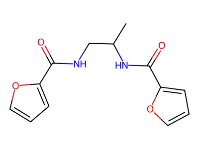 N-[2-(2-furoylamino)-1-methylethyl]-2-furamide structure