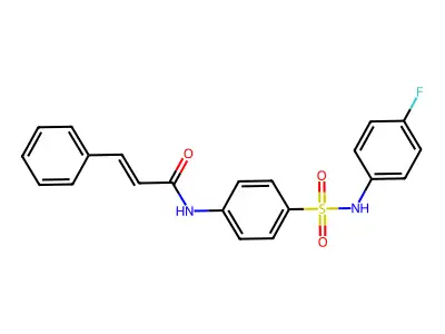 (E)-N-[4-[(4-fluorophenyl)sulfamoyl]phenyl]-3-phenylprop-2-enamide structure