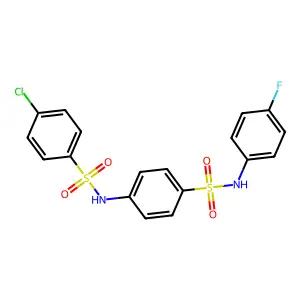 4-chloro-N-{4-[(4-fluorophenyl)sulfamoyl]phenyl}benzenesulfonamide structure