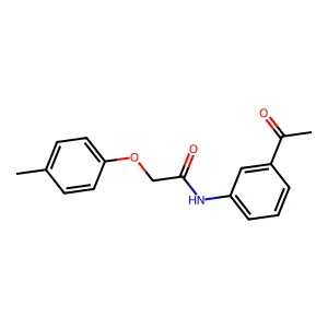 N-(3-acetylphenyl)-2-(4-methylphenoxy)acetamide structure