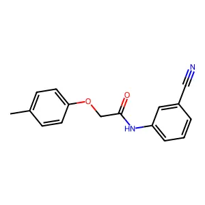 N-(3-氰基苯基)-2-(4-甲基苯氧基)乙酰胺 structure