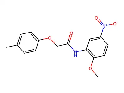N-(2-methoxy-5-nitrophenyl)-2-(4-methylphenoxy)acetamide structure