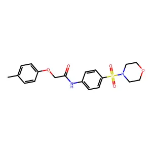 2-(4-methylphenoxy)-N-(4-morpholin-4-ylsulfonylphenyl)acetamide structure