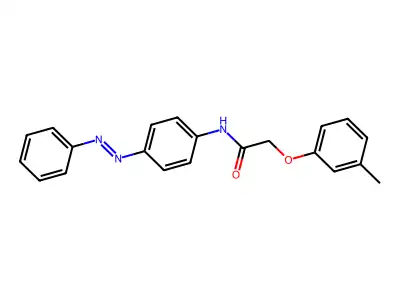 Acetamide, 2-(3-methylphenoxy)-N-[4-(2-phenyldiazenyl)phenyl]- structure
