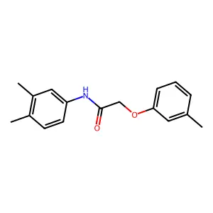 N-(3,4-dimethylphenyl)-2-(3-methylphenoxy)acetamide structure