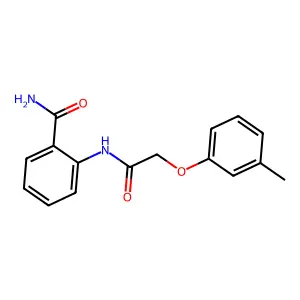 2-{[(3-Methylphenoxy)acetyl]amino}benzamide structure