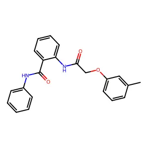 2-{[(3-methylphenoxy)acetyl]amino}-N-phenylbenzamide structure