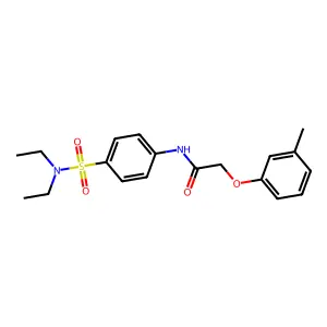 N-{4-[(diethylamino)sulfonyl]phenyl}-2-(3-methylphenoxy)acetamide structure