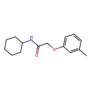 N-cyclohexyl-2-(3-methylphenoxy)acetamide structure