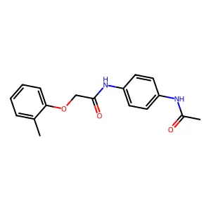 N-[4-(acetylamino)phenyl]-2-(2-methylphenoxy)acetamide structure
