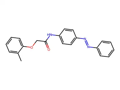 Acetamide, 2-(2-methylphenoxy)-N-[4-(2-phenyldiazenyl)phenyl]- structure