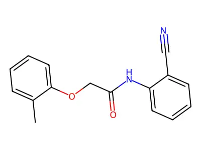 N-(2-cyanophenyl)-2-(2-methylphenoxy)acetamide structure