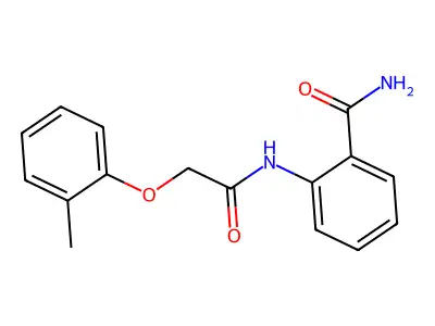 2-{[(2-Methylphenoxy)acetyl]amino}benzamide structure