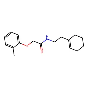N-[2-(1-cyclohexen-1-yl)ethyl]-2-(2-methylphenoxy)acetamide structure