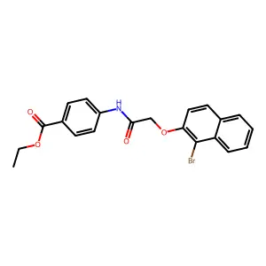 Ethyl 4-({[(1-bromo-2-naphthyl)oxy]acetyl}amino)benzoate structure