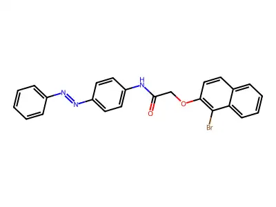 Acetamide, 2-[(1-bromo-2-naphthalenyl)oxy]-N-[4-(2-phenyldiazenyl)phenyl]- structure