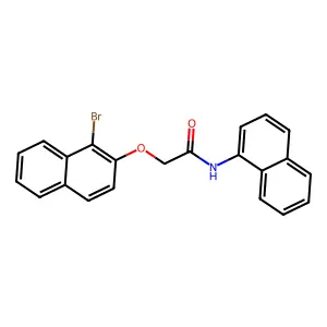 2-[(1-bromonaphthalen-2-yl)oxy]-N-(naphthalen-1-yl)acetamide structure