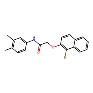 2-[(1-bromo-2-naphthyl)oxy]-N-(3,4-dimethylphenyl)acetamide structure