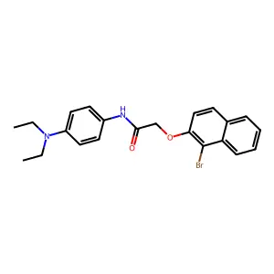 2-[(1-bromo-2-naphthyl)oxy]-N-[4-(diethylamino)phenyl]acetamide structure