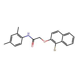 2-[(1-bromo-2-naphthyl)oxy]-N-(2,4-dimethylphenyl)acetamide structure
