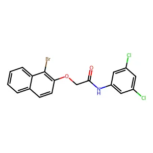 2-(1-bromonaphthalen-2-yl)oxy-N-(3,5-dichlorophenyl)acetamide structure