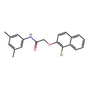 2-[(1-bromo-2-naphthyl)oxy]-N-(3,5-dimethylphenyl)acetamide structure