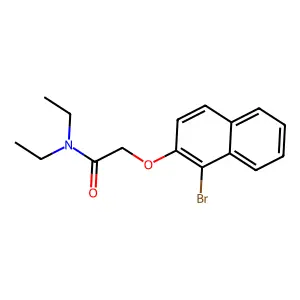 2-(1-bromonaphthalen-2-yl)oxy-N,N-diethylacetamide structure