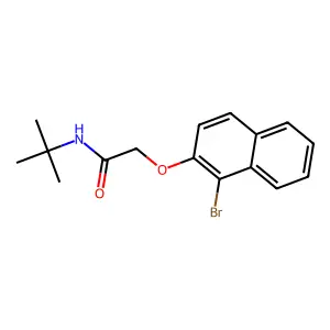 2-(1-bromonaphthalen-2-yl)oxy-N-tert-butylacetamide structure
