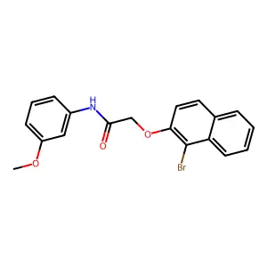 2-[(1-bromo-2-naphthyl)oxy]-N-(3-methoxyphenyl)acetamide structure