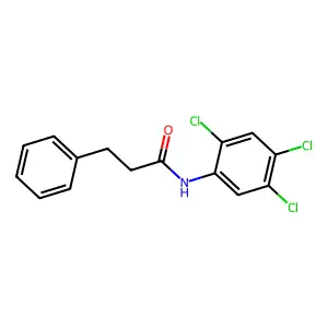 3-phenyl-N-(2,4,5-trichlorophenyl)propanamide structure