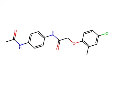 N-(4-acetamidophenyl)-2-(4-chloro-2-methylphenoxy)acetamide structure