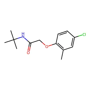 N-tert-butyl-2-(4-chloro-2-methylphenoxy)acetamide structure
