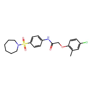 N-[4-(azepan-1-ylsulfonyl)phenyl]-2-(4-chloro-2-methylphenoxy)acetamide structure