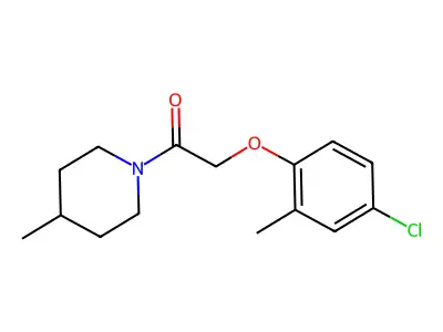 1-[(4-Chloro-2-methylphenoxy)acetyl]-4-methylpiperidine structure