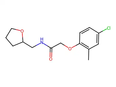 2-(4-chloro-2-methylphenoxy)-N-(oxolan-2-ylmethyl)acetamide structure