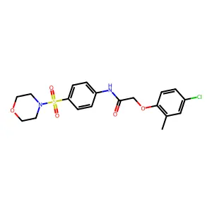 2-(4-chloro-2-methylphenoxy)-N-(4-morpholin-4-ylsulfonylphenyl)acetamide structure