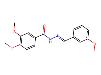 3,4-dimethoxy-N-[(3-methoxyphenyl)methylideneamino]benzamide structure