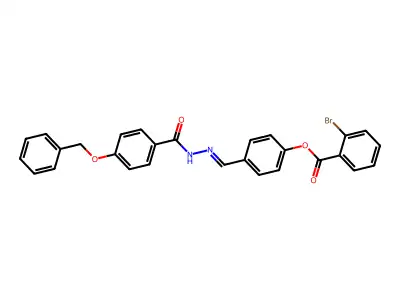 [4-[[(4-Phenylmethoxybenzoyl)hydrazinylidene]methyl]phenyl] 2-bromobenzoate structure