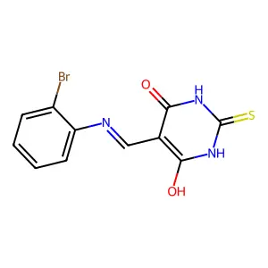 5-{[(2-Bromophenyl)amino]methylidene}-2-sulfanylidene-1,3-diazinane-4,6-dione structure