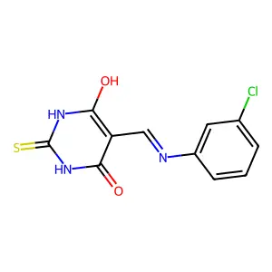 5-{[(3-Chlorophenyl)amino]methylidene}-2-sulfanylidene-1,3-diazinane-4,6-dione structure