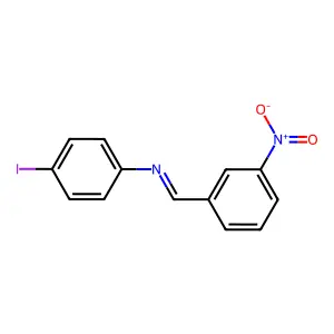 4-Iodo-N-(3-nitrobenzylidene)aniline structure