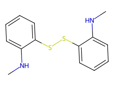 Benzenamine, 2,2'-dithiobis[N-methyl- structure